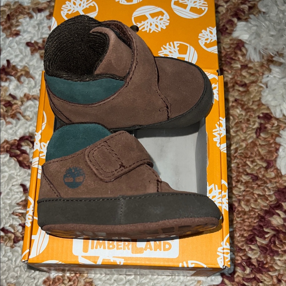Timberland Brown Suede Baby Booties